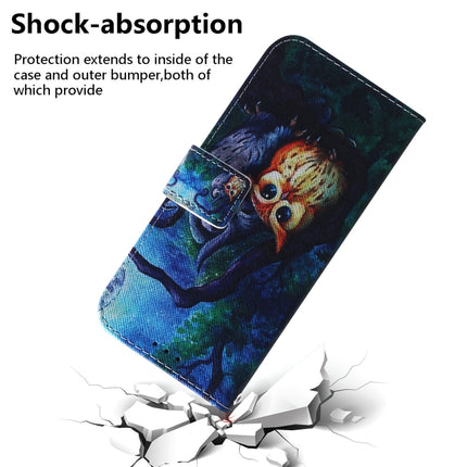 For Galaxy S20 Combined Pattern Magnetic Attraction Horizontal Flip Leather Case, Support Holder & Card Slot & Wallet(Oil Painting Owl)-garmade.com