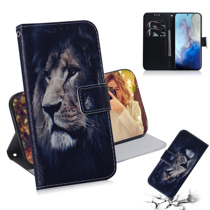 For Galaxy S20 Combined Pattern Magnetic Attraction Horizontal Flip Leather Case, Support Holder & Card Slot & Wallet(Lion)-garmade.com