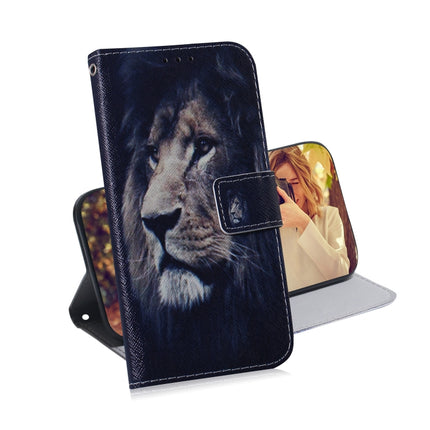 For Galaxy S20 Combined Pattern Magnetic Attraction Horizontal Flip Leather Case, Support Holder & Card Slot & Wallet(Lion)-garmade.com