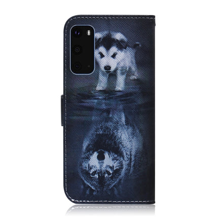For Galaxy S20 Combined Pattern Magnetic Attraction Horizontal Flip Leather Case, Support Holder & Card Slot & Wallet(Wolf and Dog)-garmade.com
