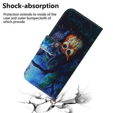 For Galaxy S20+ Combined Pattern Magnetic Attraction Horizontal Flip Leather Case, Support Holder & Card Slot & Wallet(Oil Painting Owl)-garmade.com