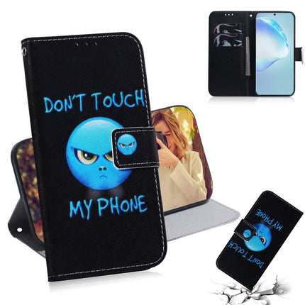 For Galaxy S20+ Combined Pattern Magnetic Attraction Horizontal Flip Leather Case, Support Holder & Card Slot & Wallet(Anger)-garmade.com