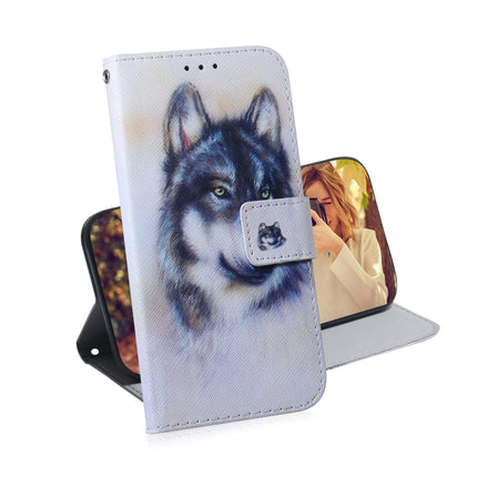 For Galaxy S20 Ultra Combined Pattern Magnetic Attraction Horizontal Flip Leather Case, Support Holder & Card Slot & Wallet(White Wolf)-garmade.com