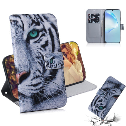 For Galaxy S20 Ultra Combined Pattern Magnetic Attraction Horizontal Flip Leather Case, Support Holder & Card Slot & Wallet(Tiger)-garmade.com
