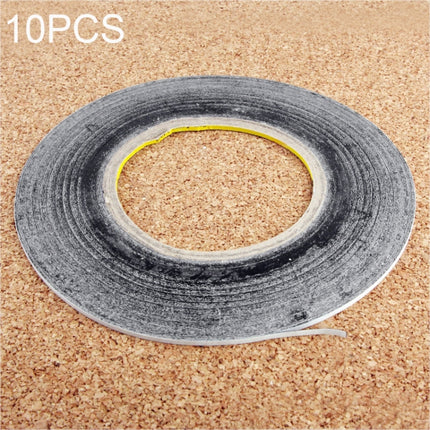 10 PCS 2mm Double Sided Adhesive Sticker Tape for Phone Touch Panel Repair, Length: 50m(Black)-garmade.com