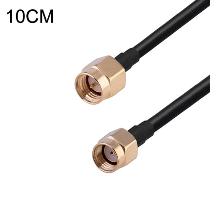 RP-SMA Male to SMA Male RG174 RF Coaxial Adapter Cable, Length: 10cm-garmade.com