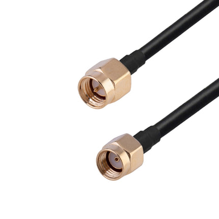 RP-SMA Male to SMA Male RG174 RF Coaxial Adapter Cable, Length: 10cm-garmade.com