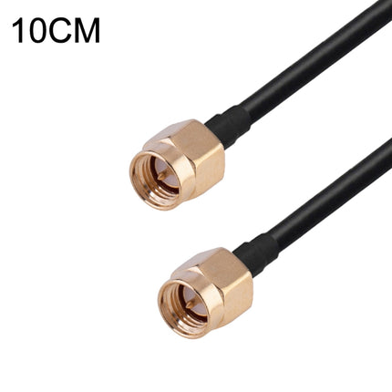 SMA Male to SMA Male RG174 RF Coaxial Adapter Cable, Length: 10cm-garmade.com
