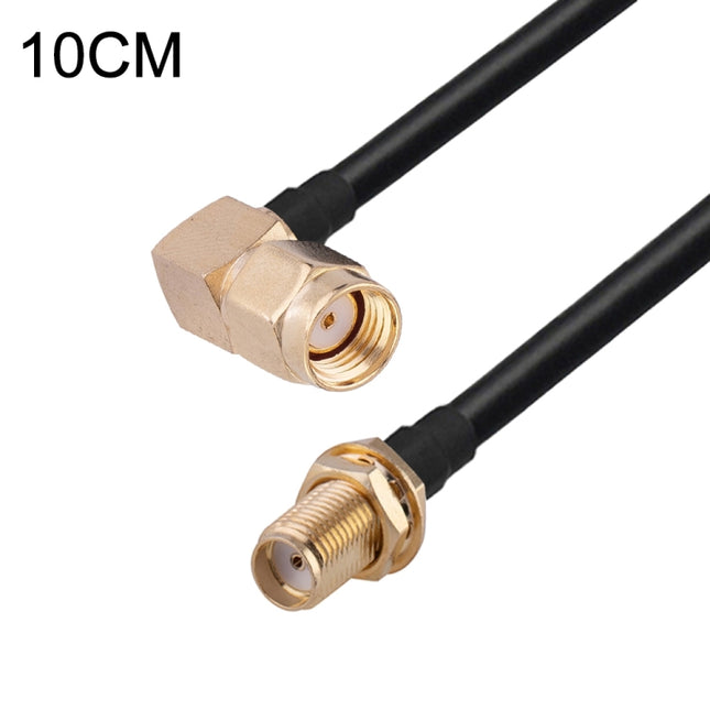 PR-SMA Male Elbow to SMA Female RG174 RF Coaxial Adapter Cable, Length: 10cm-garmade.com