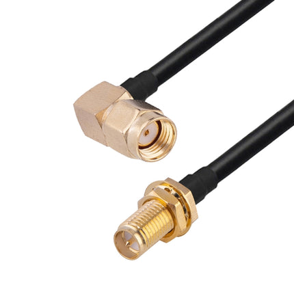 RP-SMA Male Elbow to RP-SMA Female RG174 RF Coaxial Adapter Cable, Length: 10cm-garmade.com