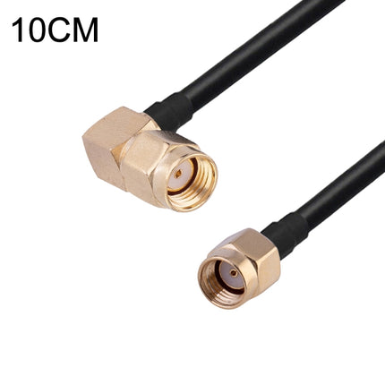 RP-SMA Male Elbow to RP-SMA Male RG174 RF Coaxial Adapter Cable, Length: 10cm-garmade.com