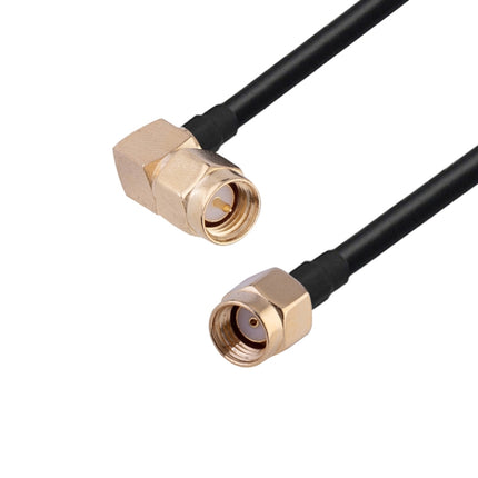SMA Male Elbow to PR-SMA Male RG174 RF Coaxial Adapter Cable, Length: 10cm-garmade.com