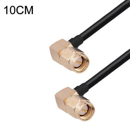 SMA Male Elbow to SMA Male Elbow RG174 RF Coaxial Adapter Cable, Length: 10cm-garmade.com