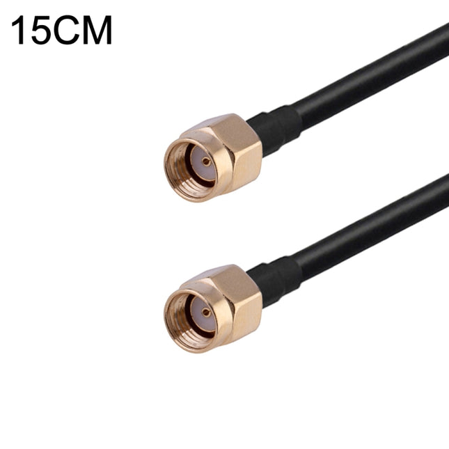 RP-SMA Male to RP-SMA Male RG174 RF Coaxial Adapter Cable, Length: 15cm-garmade.com