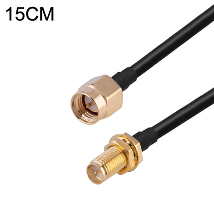 SMA Male to SMA Female RG174 RF Coaxial Adapter Cable, Length: 15cm-garmade.com