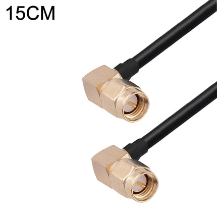 SMA Male Elbow to SMA Male Elbow RG174 RF Coaxial Adapter Cable, Length: 15cm-garmade.com