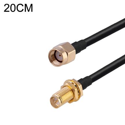 RP-SMA Male to RP-SMA Female RG174 RF Coaxial Adapter Cable, Length: 20cm-garmade.com