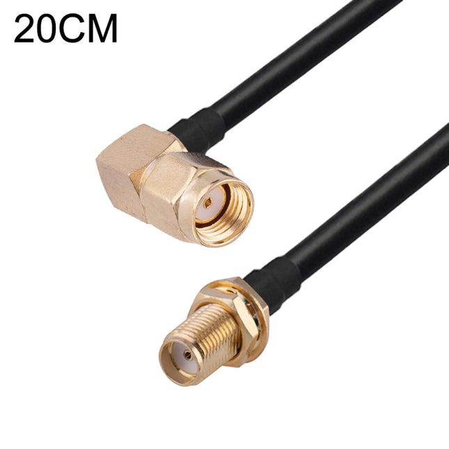 PR-SMA Male Elbow to SMA Female RG174 RF Coaxial Adapter Cable, Length: 20cm-garmade.com