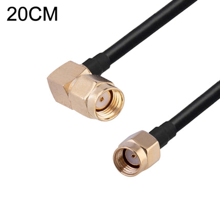 RP-SMA Male Elbow to RP-SMA Male RG174 RF Coaxial Adapter Cable, Length: 20cm-garmade.com