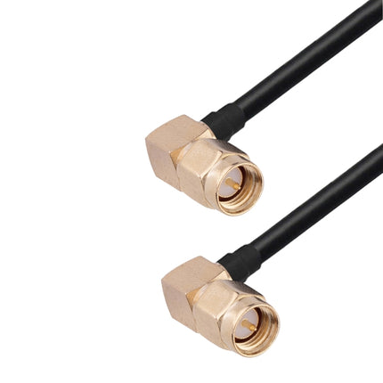 SMA Male Elbow to SMA Male Elbow RG174 RF Coaxial Adapter Cable, Length: 20cm-garmade.com