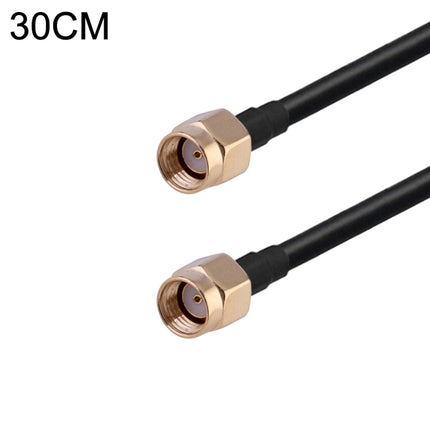 RP-SMA Male to RP-SMA Male RG174 RF Coaxial Adapter Cable, Length: 30cm-garmade.com
