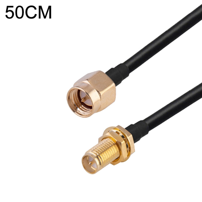 SMA Male to SMA Female RG174 RF Coaxial Adapter Cable, Length: 50cm-garmade.com