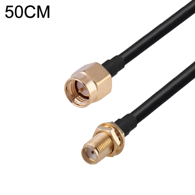 SMA Male to RP-SMA Female RG174 RF Coaxial Adapter Cable, Length: 50cm-garmade.com