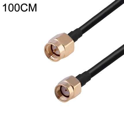 RP-SMA Male to SMA Male RG174 RF Coaxial Adapter Cable, Length: 1m-garmade.com