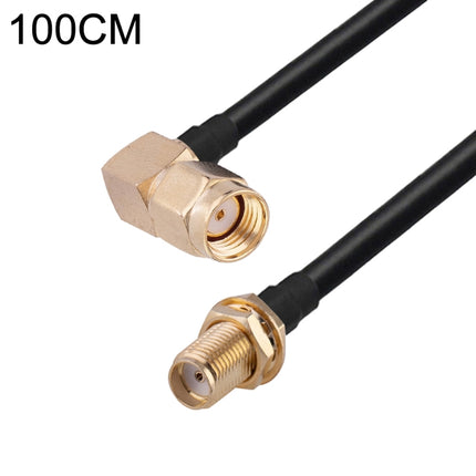 PR-SMA Male Elbow to SMA Female RG174 RF Coaxial Adapter Cable, Length: 1m-garmade.com