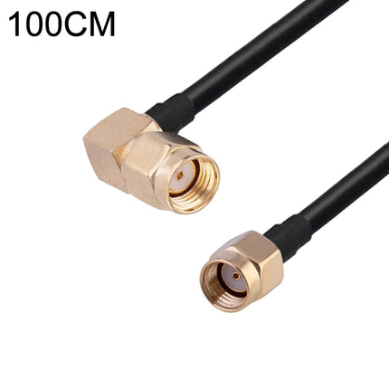 RP-SMA Male Elbow to RP-SMA Male RG174 RF Coaxial Adapter Cable, Length: 1m-garmade.com