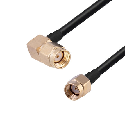 RP-SMA Male Elbow to RP-SMA Male RG174 RF Coaxial Adapter Cable, Length: 1m-garmade.com