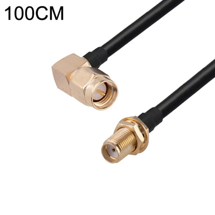 SMA Male Elbow to SMA Female RG174 RF Coaxial Adapter Cable, Length: 1m-garmade.com