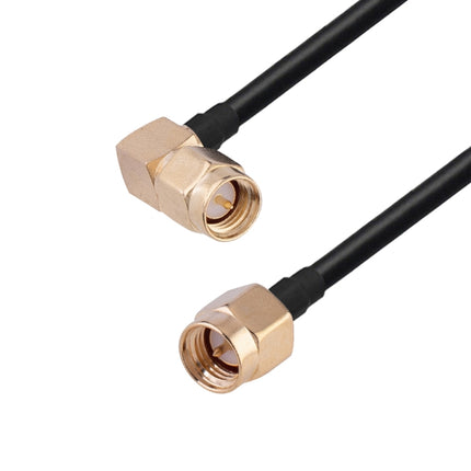 SMA Male Elbow to SMA Male RG174 RF Coaxial Adapter Cable, Length: 1m-garmade.com