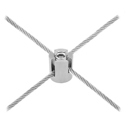 M10x3 316 Stainless Steel Garden Wire Rope Cross Fixed Clip-garmade.com