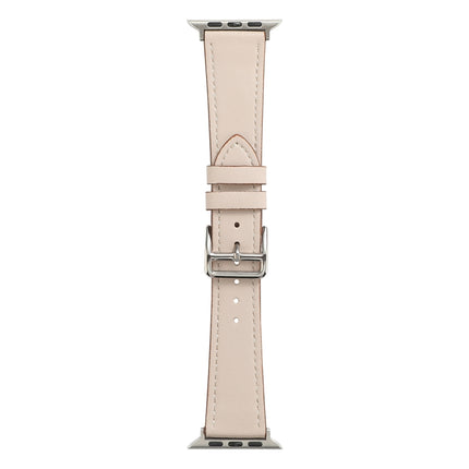 Single Lap Microfiber Leather Watch Band For Apple Watch Ultra 49mm&Watch Ultra 2 49mm / Series 9&8&7 45mm / SE 3&SE 2&6&SE&5&4 44mm / 3&2&1 42mm(Beige)-garmade.com