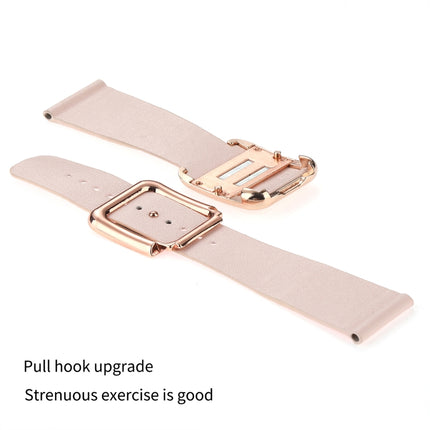 Silver Square Buckle Silicone Watch Band For Apple Watch Series 9&8&7 41mm / SE 3&SE 2&6&SE&5&4 40mm / 3&2&1 38mm(White)-garmade.com