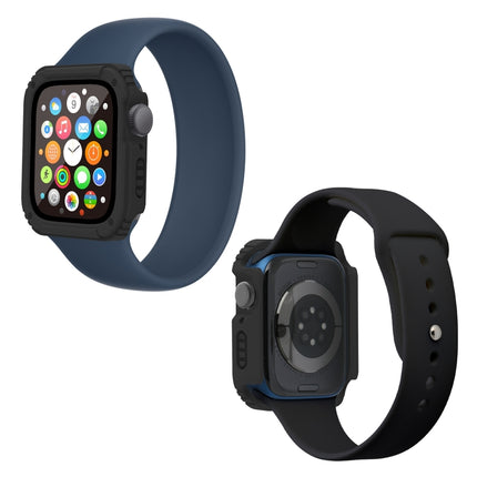 2 in 1 Screen Tempered Glass Film Protective Case For Apple Watch Series 3 & 2 & 1 38mm(Black)-garmade.com