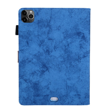 For iPad Pro 11 (2020) & (2018) Marble Style Cloth Texture Tablet PC Protective Leather Case with Bracket & Card Slot & Photo Holder(Blue)-garmade.com