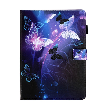 For iPad Pro 11 (2020) & (2018) Painted Pattern Tablet PC Protective Leather Case with Bracket & Card Slot & Photo Holder(Purple Butterfly)-garmade.com