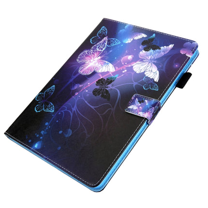 For iPad Pro 11 (2020) & (2018) Painted Pattern Tablet PC Protective Leather Case with Bracket & Card Slot & Photo Holder(Purple Butterfly)-garmade.com