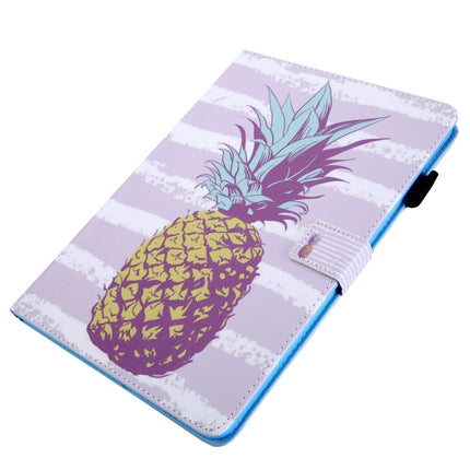 For iPad Pro 11 (2020) & (2018) Painted Pattern Tablet PC Protective Leather Case with Bracket & Card Slot & Photo Holder(Golden Pineapple)-garmade.com