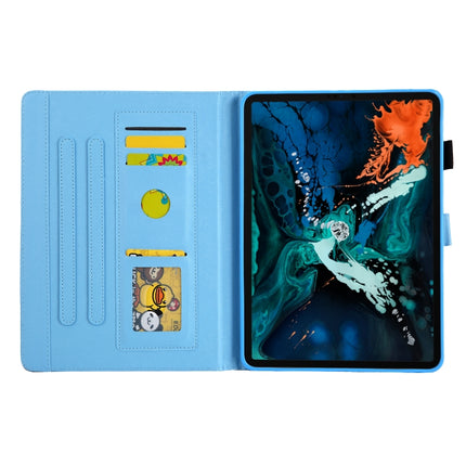 For iPad Pro 11 (2020) & (2018) Painted Pattern Tablet PC Protective Leather Case with Bracket & Card Slot & Photo Holder(Blue Background Puppy)-garmade.com