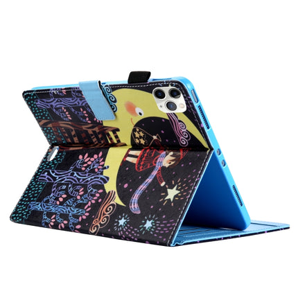 For iPad Pro 11 (2020) & (2018) Painted Pattern Tablet PC Protective Leather Case with Bracket & Card Slot & Photo Holder(Star Picking Girl)-garmade.com
