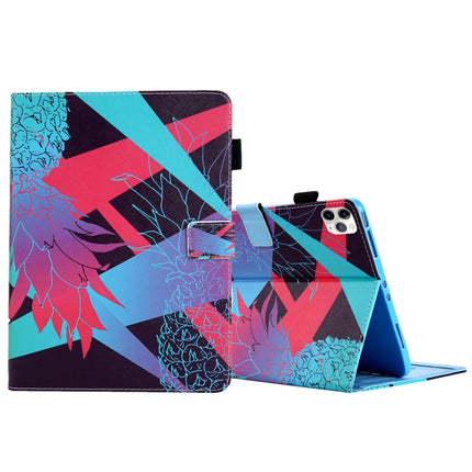 For iPad Pro 11 (2020) & (2018) Painted Pattern Tablet PC Protective Leather Case with Bracket & Card Slot & Photo Holder(Flaunt Pineapple)-garmade.com