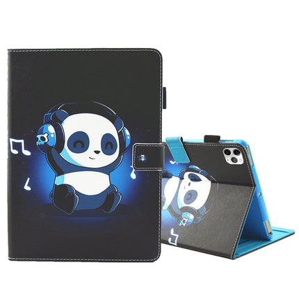 For iPad Pro 11 (2020) & (2018) Painted Pattern Tablet PC Protective Leather Case with Bracket & Card Slot & Photo Holder(Music Panda)-garmade.com