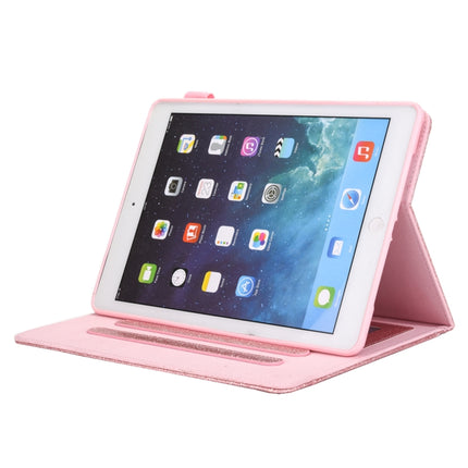 For iPad Pro 11 (2020) & (2018) Big Metal Button Business Tablet PC Protective Leather Case with Bracket & Card Slot & Photo Holder & Wallet(Pink)-garmade.com