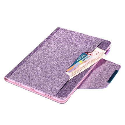 For iPad Pro 11 (2020) & (2018) Big Metal Button Business Tablet PC Protective Leather Case with Bracket & Card Slot & Photo Holder & Wallet(Purple)-garmade.com