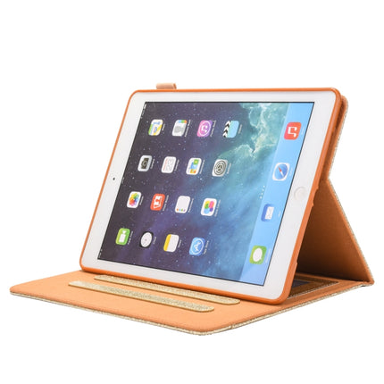 For iPad Pro 11 (2020) & (2018) Big Metal Button Business Tablet PC Protective Leather Case with Bracket & Card Slot & Photo Holder & Wallet(Gold)-garmade.com