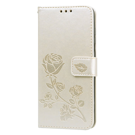 For Galaxy S20 Rose Embossed Horizontal Flip PU Leather Case with Holder & Card Slots & Wallet(Gold)-garmade.com