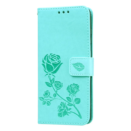 For Galaxy S20 Rose Embossed Horizontal Flip PU Leather Case with Holder & Card Slots & Wallet(Green)-garmade.com